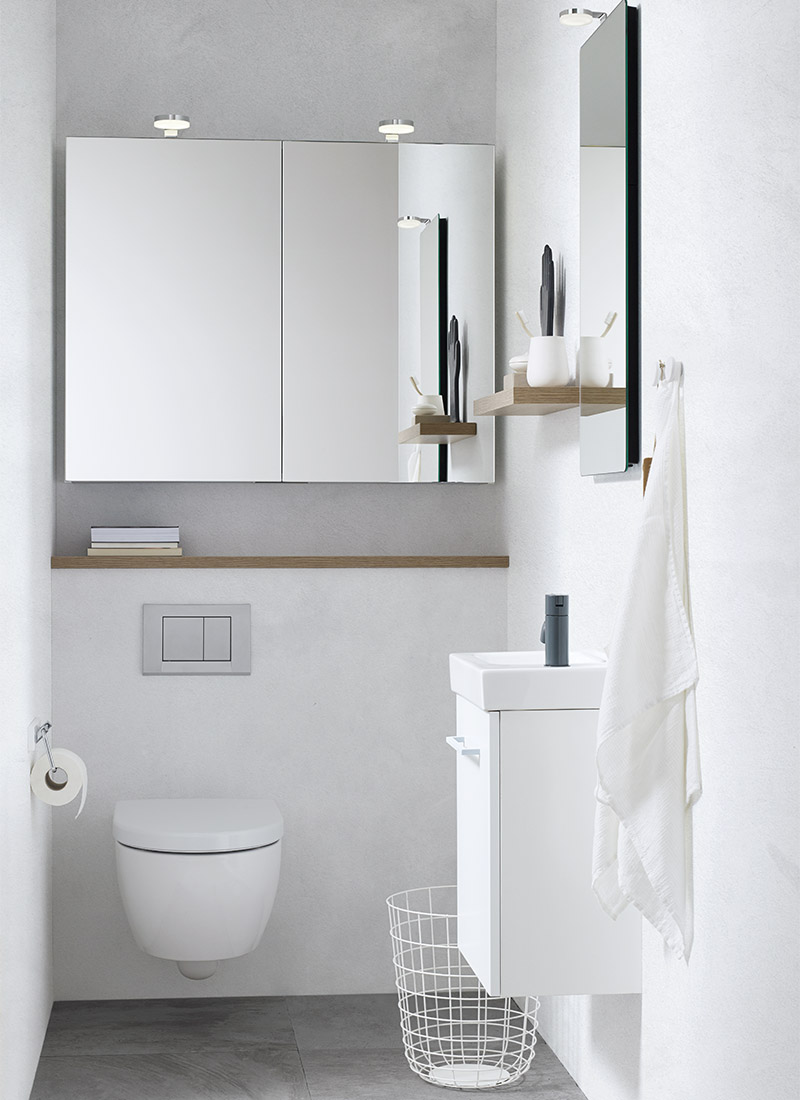 Utnytt plassen over toalettet til oppbevaring - Dansani Inzo baderomsmøbler